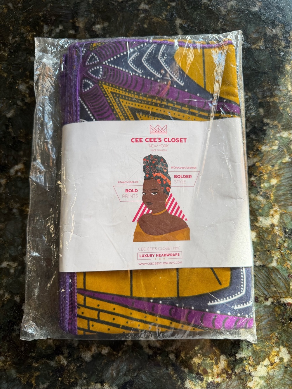 Purple & Yellow Luxury Headwrap